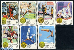 Laos 1984 Olympic Games 7v, Mint NH, Sport - Basketball - Football - Gymnastics - Judo - Olympic Games - Volleyball - Pallacanestro