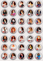 35 X Mylene Farmer BADGE BUTTON PIN SET 4 (1inch/25mm Diameter) - Musique