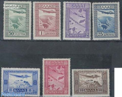 Greece 1933 Airmail 7v, Unused (hinged), Transport - Various - Aircraft & Aviation - Maps - Ungebraucht