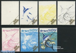 New Zealand 1998 Fish Colour Separation 6v+final Stamp, Mint NH, Nature - Fish - Ongebruikt