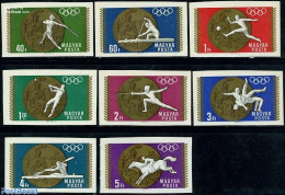 Hungary 1969 Olympic Winners 8v Imperforated, Mint NH, Nature - Sport - Horses - Athletics - Fencing - Kayaks & Rowing.. - Ungebraucht