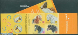 Finland 2005 Horses 4v In Booklet, Mint NH, Nature - Horses - Stamp Booklets - Unused Stamps