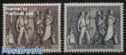Portugal 1951 National Revolution 2v, Mint NH, History - Transport - History - Ships And Boats - Ungebraucht