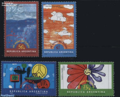 Argentina 2000 The Future 4v, Mint NH, Art - Children Drawings - Nuevos