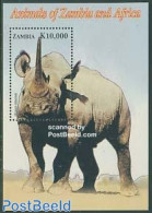 Zambia 2005 African Animals S/s, Rhino, Mint NH, Nature - Animals (others & Mixed) - Rhinoceros - Zambie (1965-...)