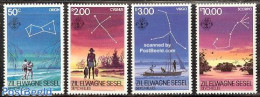 Seychelles, Zil Eloigne Sesel 1984 Zodiac 4v, Mint NH, Science - Transport - Astronomy - Ships And Boats - Astrologie