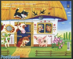 Ukraine 2011 Domestic Animals S/s, Mint NH, Nature - Cats - Cattle - Dogs - Ukraine