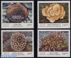 India 2001 Corals 4v, Mint NH, Nature - Shells & Crustaceans - Unused Stamps
