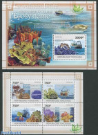 Togo 2011 Ecosystem, Corals 2 S/s, Mint NH, Nature - Transport - Environment - Shells & Crustaceans - Ships And Boats - Umweltschutz Und Klima