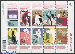 Netherlands 2012 125 Years Carre Theatre 10v M/s, Mint NH, Nature - Performance Art - Sport - Elephants - Horses - Cir.. - Unused Stamps
