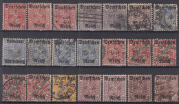⁕ Germany, Deutsches Reich 1920 ⁕ Dienstmarke / Official Stamps, Overprint On Bayern Mi.58-63 ⁕ 21v ( MH & Used ) - Officials