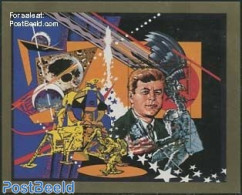Comoros 1988 J.F. Kennedy S/s Imperforated, Mint NH, History - Transport - American Presidents - Space Exploration - Comores (1975-...)