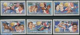 Guinea, Republic 1985 Olympic Winners 6v, Imperforated, Mint NH, Nature - Sport - Horses - Olympic Games - Swimming - Swimming
