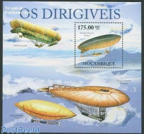 Mozambique 2011 Airships S/s, Mint NH, Transport - Balloons - Zeppelins - Fesselballons