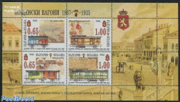 Bulgaria 2012 Railways History 4v M/s, Mint NH, Transport - Railways - Ships And Boats - Art - Handwriting And Autogra.. - Ungebraucht
