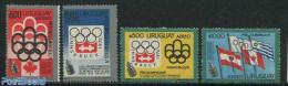 Uruguay 1976 Olympic Games 4v, Mint NH, Sport - Olympic Games - Olympic Winter Games - Uruguay
