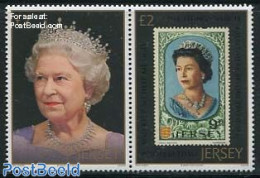 Jersey 2013 Diamond Coronation 2v [:], Mint NH, History - Kings & Queens (Royalty) - Stamps On Stamps - Königshäuser, Adel