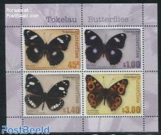 Tokelau Islands 2013 Butterflies 4v M/s, Mint NH, Nature - Butterflies - Tokelau