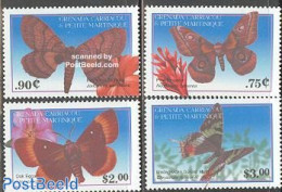Grenada Grenadines 2001 Moth 4v, Mint NH, Nature - Butterflies - Grenade (1974-...)