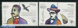 Brazil 2012 Authors 2v+tabs, Joint Issue Portugal, Mint NH, Various - Joint Issues - Art - Authors - Neufs