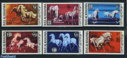 Ras Al-Khaimah 1972 Horses 6v, Mint NH, Nature - Horses - Ras Al-Khaima
