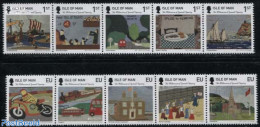 Isle Of Man 2015 The Millennium Of Tynwald Tapestry 2x5v [::::], Mint NH, History - Religion - Transport - Various - E.. - Churches & Cathedrals