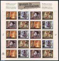 United States Of America 2002 Women In Journalism M/s, Mint NH, History - Newspapers & Journalism - Women - Nuevos