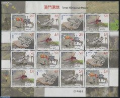 Macao 2015 Wetlands M/s, Mint NH, Nature - Animals (others & Mixed) - Fish - Frogs & Toads - Insects - Reptiles - Crab.. - Unused Stamps