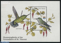 Saint Vincent & The Grenadines 1992 Chlorostilbon Mellisugus S/s, Mint NH, Nature - Birds - St.-Vincent En De Grenadines