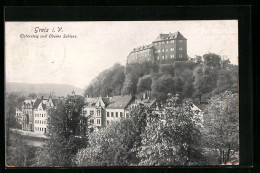 AK Greiz I. V., Elstersteig Und Oberes Schloss  - Greiz