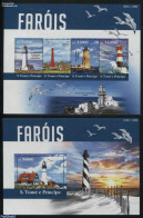 Sao Tome/Principe 2015 Lighthouses 2 S/s, Mint NH, History - Nature - Various - Netherlands & Dutch - Birds - Lighthou.. - Geography