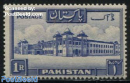 Pakistan 1948 1R, Perf. 13.5:14, Stamp Out Of Set, Mint NH - Pakistán