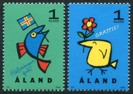 Finland-Aland 1320-121t, MNH. Mi 207-208. Greeting Stamps 1996. Stylized Designs - Aland
