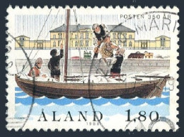 Finland-Aland 29, Used. Michel 26. Postal Service, 350th Ann. 1988. Sailboat. - Aland