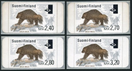 Finland Michel Automatenmarken 29 4 Value,MNH. Gulo Gulo.1995. - Ungebraucht