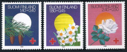 Finland B238-B240, MNH. Mi 1044-1046. Red Cross-1988. Festivals, Flowers. Rose. - Unused Stamps