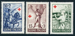 Finland B132-B134, MNH. Michel 447-449. Red Cross 1955. TALES OF ENSIGN STAL. - Ongebruikt