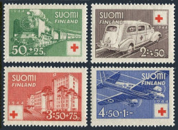 Finland B60-B63,MNH/MLH. Mi 278-281. Red Cross-1944. Train, Ambulance, Hospital, - Ongebruikt