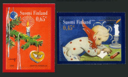 Finland 1222-1223 Self-adhesive, MNH. Christmas 2004. Boy Writing Santa Claus. - Ongebruikt