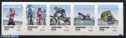 Denmark 2016 Popular Sports 5v S-a, Mint NH, Sport - Athletics - Cycling - Sport (other And Mixed) - Swimming - Nuovi