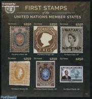 Guyana 2015 First Stamps, P-R 6v M/s, Mint NH, History - Various - Kings & Queens (Royalty) - United Nations - Stamps .. - Familles Royales