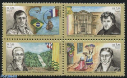 Brazil 2016 Diplomatic Relations With France 4v [+], Mint NH, Transport - Various - Ships And Boats - Costumes - Maps - Nuovi