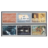 Finland 1204-1205 Ac Strips,MNH. Jean Sibelius,1865-1957, Composer, 2004. Swans. - Unused Stamps