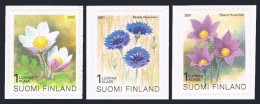 Finland 1130-1132,MNH. Spring Anemone,Blue Cornflower,Pulsatilla Patens,2000-01. - Unused Stamps