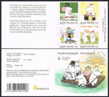 Finland 1067-1070a Booklet,MNH.Mi 1416-1419 MH 50.Moomin Cartoon Characters,1998 - Unused Stamps