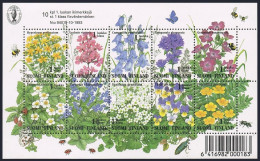 Finland 941 Aj Sheet,MNH.Michel 1256-1265 Bl.13. Wildflowers 1994. - Unused Stamps