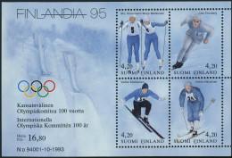 Finland 933 Sheet, MNH. Mi 1236-1239 Bl.11. Olympic Committee-100,1995.Medalists - Ongebruikt