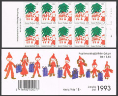 Finland 928a Booklet, MNH. Mi 1233D MH. Christmas 1993. Christmas Tree, Elves. - Nuevos