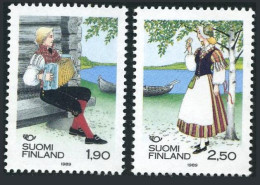 Finland 797-798,MNH.Michel 1084-1085. Nordic Cooperation 1989.Folk Costumes. - Unused Stamps