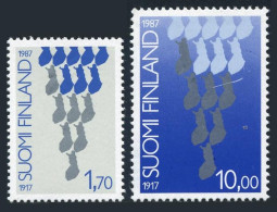 Finland 760-761,MNH.Michel 1029-1030. National Independence,70th Ann.1987. - Ongebruikt